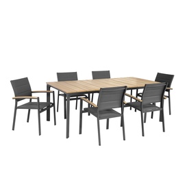 Home4you Foster Garden Furniture Set Dark Grey