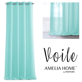 Дневные шторы AmeliaHome Voile, бирюзовый, 160 см x 250 см