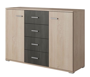 Idzczak Meble Wenecja 2D4S Chest Of Drawers Sonoma Oak Black