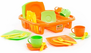 Rotaļu virtuves piederumi Wader-Polesie Dish Rack, dzeltena/zaļa/oranža