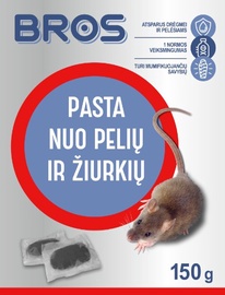 Ķīmiska viela pret kaitēkļiem Bros Paste Against Rats/Mice 150g