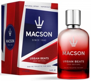 Tualetes ūdens Macson Urban Beats Red Edition EDT, 100 ml
