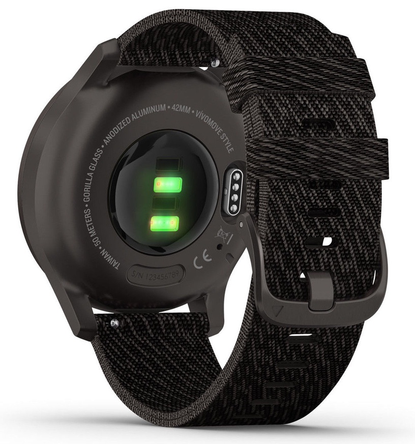 Viedais pulkstenis Garmin Vivomove, melna