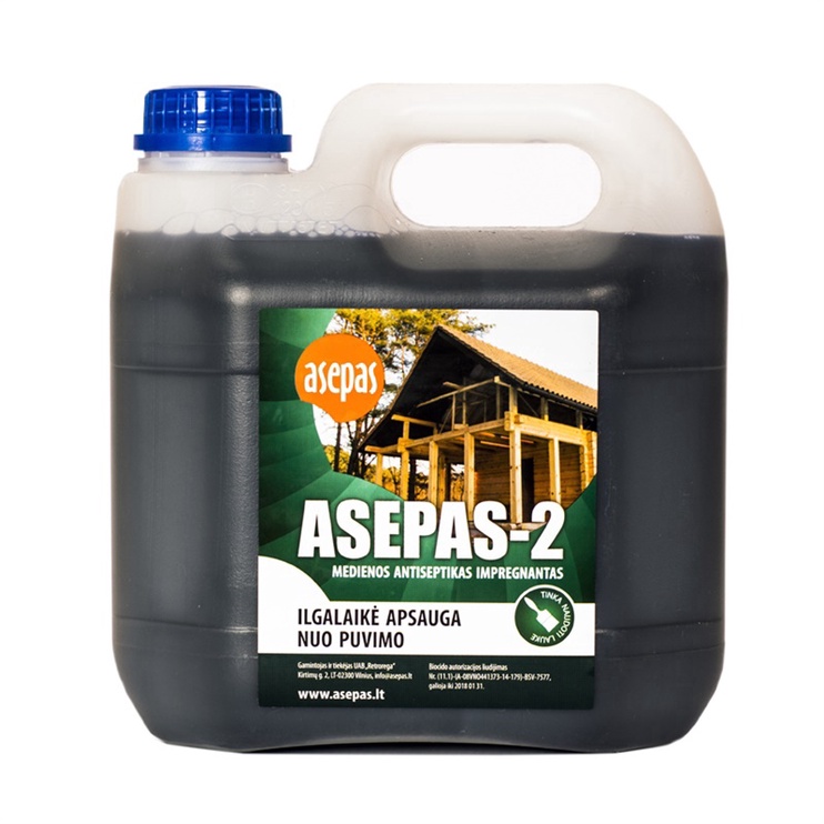 Puidukaitsevahend Asepas-2, roheline, 3 l