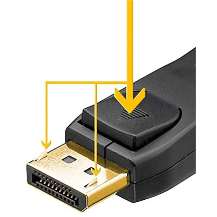 Kaabel Goobay Displayport 1.2 male, Displayport 1.2 male, 3 m, must