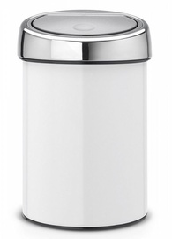 Мусорное ведро Brabantia Touch, белый, 3 л