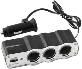Esperanza Car Lighter Socket Splitter With USB Black