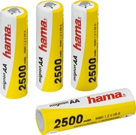 Uzlādējamais elements Hama Rechargeable NiMH Batteries 4 x AA 2.5A/1.2V
