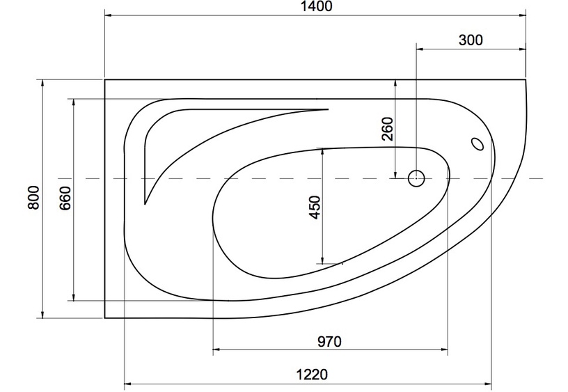 Vann, nurgaga Besco Piramida Cornea, 140 cm x 80 cm x 55 cm, nurga-