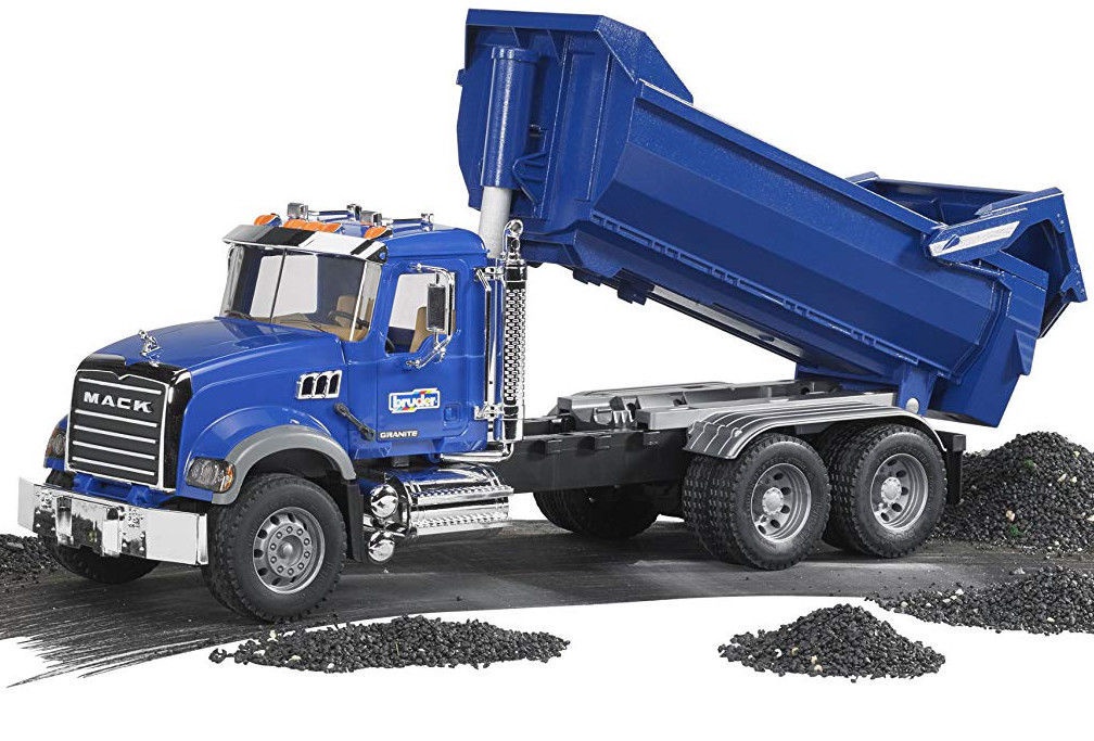 bruder mack granite halfpipe dump truck