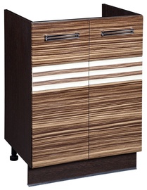 DaVita Rio 16.50 Kitchen Bottom Cabinet Under The Sink Wenge Oak/Brown
