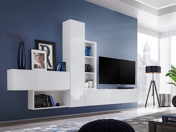 ASM Blox IV Living Room Wall Unit Set White