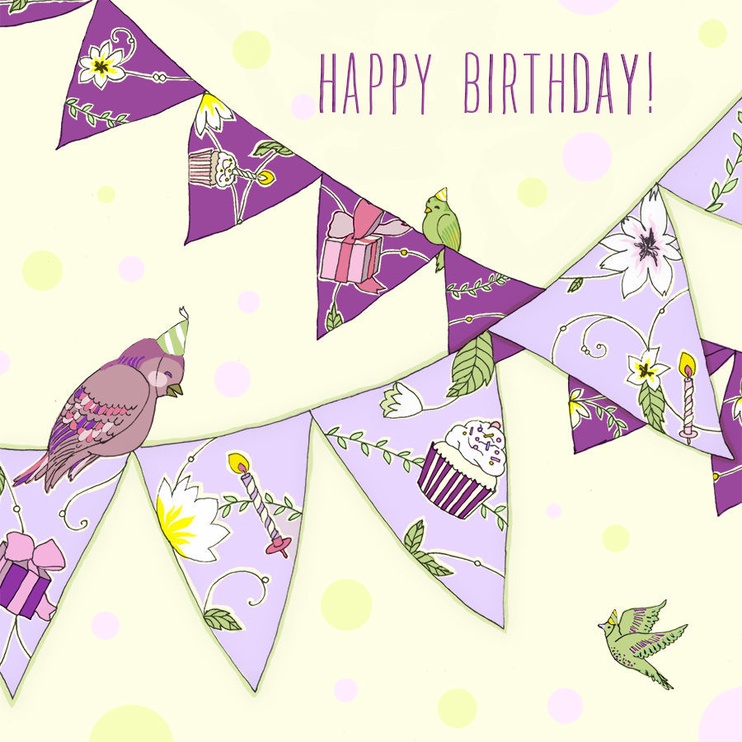 Clear Creations Birthday Bunting Card CL1907