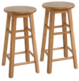 Baro kėdė Home4you Promo Brown D30xH61cm, 2 vnt.
