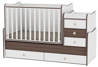 Bertoni Lorelli Bed MAXI PLUS White/Walnut