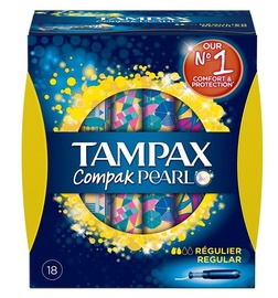 Tampax Pearl Compak Regular Applicator Tampons 18pcs