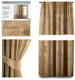 Ночные шторы AmeliaHome Velvet Pleat, коричневый, 1400 мм x 2450 мм