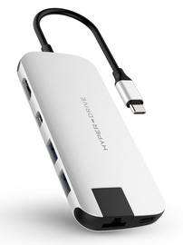 HyperDrive SLIM 8-in-1 USB-C Hub Silver