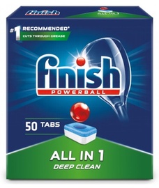 Trauku mazgājamās mašīnas kapsulas Finish All In 1 Box Powerballl, 50 gab.