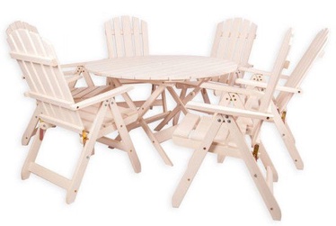 Folkland Timber Folding Garden Set Canada 6 White