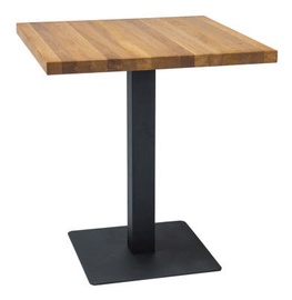 Pusdienu galds Signal Meble Puro Lity Oak Black, 600x600x760 mm