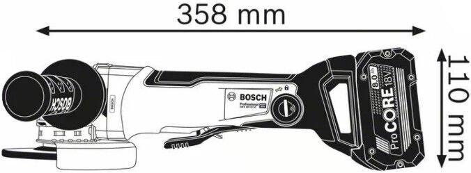 Slīpēšanas ierīce Bosch GWX 18V-10SC Cordless Angle Grinder without Battery