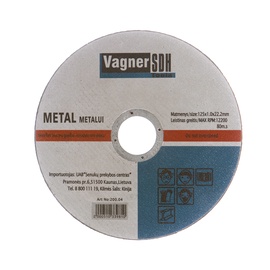 Vagner SDH Metal Cutting Disc 200.04 125x1x22.23mm