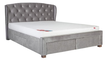 Home4you Louis Bed w/ Mattress Harmony Delux 160x200cm