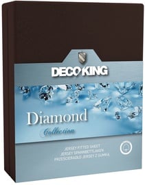Palags DecoKing Diamond, brūna, 220x200 cm, ar gumiju