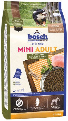 Сухой корм для собак Bosch PetFood Mini Adult, мясо птицы, 3 кг