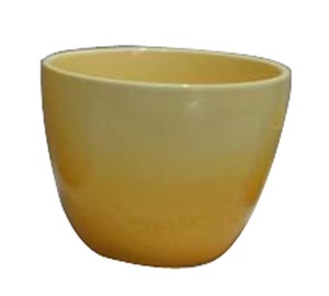 Keramikas puķu pods, 15x15cm, dzeltens