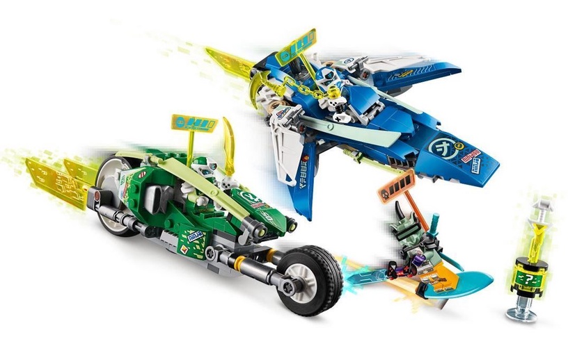 Konstruktorius LEGO Ninjago Jay ir Lloyd greitieji lenktynių automobiliai 71709, 322 vnt.