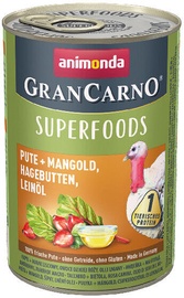 Влажный корм для собак Animonda GranCarno Superfoods, индюшатина, 0.4 кг