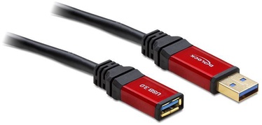Провод Delock USB-A - USB-A USB 3.0 A male, USB 3.0 A female, 2 м, черный