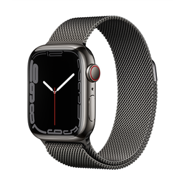 Умные часы Apple Watch Series 7 GPS + LTE 41mm Stainless Steel, черный