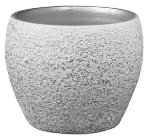 Цветочный горшок Soendgen Keramik 4006063307410, керамика, Ø 12 см, белый/серебристый