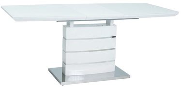 Söögilaud pikendatav Signal Meble Modern Leonardo, valge, 1400 - 1800 mm x 1400 mm x 800 mm