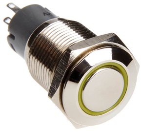 DimasTech Switch Push Button 16mm Silverline Yellow