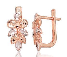 Diamond Sky 14K Red Gold Earrings Cerera