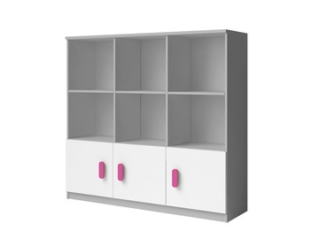 Idzczak Meble Smyk II 11 Shelf 135 White/Grey/Pink