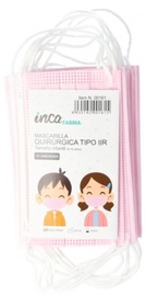 Sejas maska Inca Farma, balta/rozā
