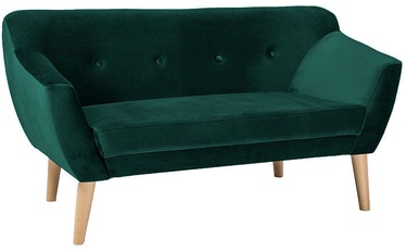 Dīvāns Signal Meble Bergen 2 Velvet Dark Green, 139 x 54 x 76 cm
