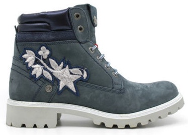 Wrangler Creek Patch Fur Leather Winter Boots Jeans Navy 40
