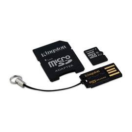 Atminties kortelė Kingston microSDHC Kit CL10, 32GB + adapteriai