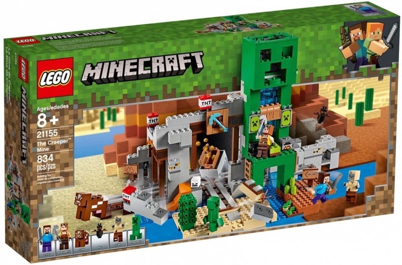 Konstruktors LEGO® Minecraft Creeper™ raktuves 21155, 834 gab.