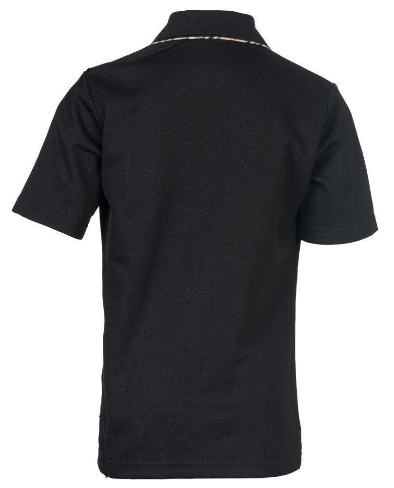 Bars Mens Polo Shirt Black 