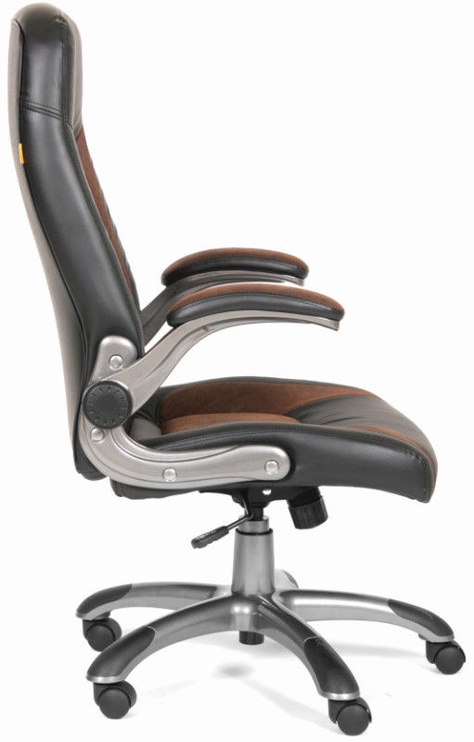 Офисный стул Chairman Executive 439, 5.3 x 71 x 101 - 111 см, коричневый/черный