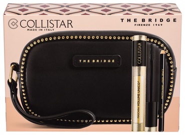 Collistar Mascara Volume Unico 13ml Intense Black + 0.8g Kajal Pencil Black + The Bridge Cosmetic Bag Black