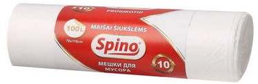 Spino Garbage Bags 17my 100l 10Pcs White