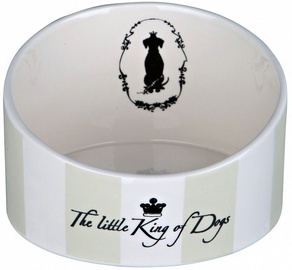 Trixie King of Dogs Ceramic Bowl White